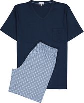 Mey heren shortama Clyde - blauw dessin - Maat: M