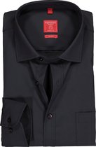 Redmond regular fit overhemd - antraciet grijs - Strijkvriendelijk - Boordmaat: 39/40