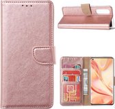 LuxeBass Hoesje geschikt voor Oppo Find X2 Neo - Bookcase Rosegoud - portemonnee hoesje - telefoonhoes - gsm hoes - telefoonhoesjes