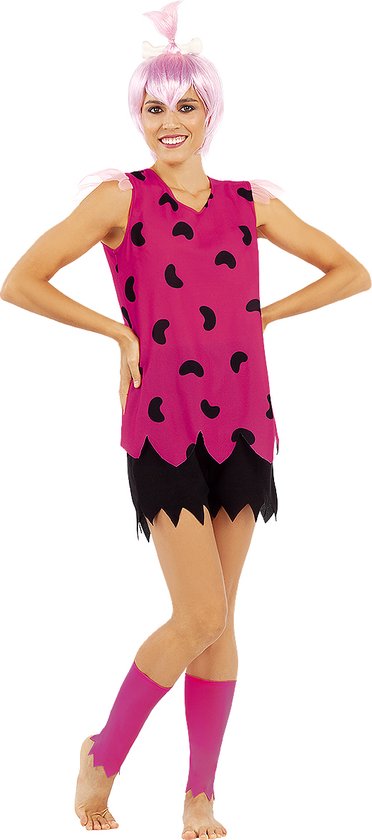 FUNIDELIA Pebbles kostuum - The Flintstones voor vrouwen The Flintstones - Maat: - Roze