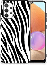 Smartphone Hoesje Geschikt voor Samsung Galaxy A32 4G | A32 5G Enterprise Editie Trendy Telefoonhoesjes met Zwarte rand Zebra