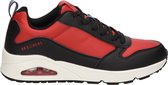 Skechers Uno heren sneaker - Zwart rood - Maat 43