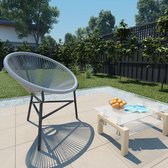 Decoways - Tuinmaanstoel poly rattan grijs