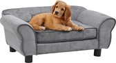 Everest Hondenbank 72x45x30 cm pluche grijs