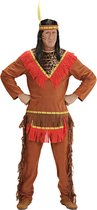 Widmann - Indiaan Kostuum - Indiaan Man Netzalcoatl Kostuum - Bruin - Small - Carnavalskleding - Verkleedkleding