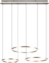 LED Hanglamp - Trion Mirosa - 56W - Aanpasbare Kleur - Dimbaar - Rechthoek - Mat Nikkel - Aluminium