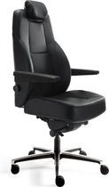 Ergonomische 24-uurs Bureaustoel Leer Delta-6 Opklapbare Armleggers