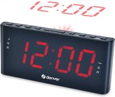 DENVER® FM-radio met 180 graden tijdprojectie en 2 alarmtijden
