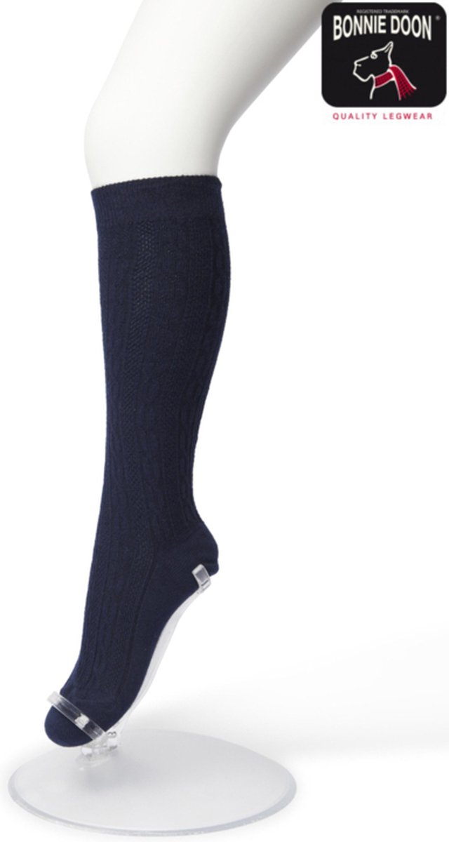 Bonnie Doon | Classic Cable Kids Knee-High, Kniekous | Dark Blue