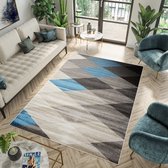 Tapiso Fiesta Vloerkleed Grijs Blauw Woonkamer Tapijt Maat- 200x300