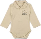 Donder | Polo Romper | Lange Mouw | Meisje | Name Taupe