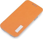 Rock Elegant Side Flip Case Orange Samsung Galaxy S4 Mini I9195