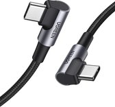 UGREEN Câble USB-C vers USB-C double angle 90° 60W PD 1 mètre Zwart
