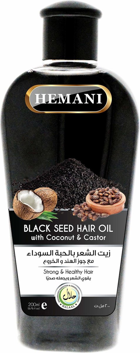 Black Seed Hair Oil met Kokosnoot en Castor Zwartzaad Haarolie