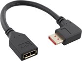 Premium DisplayPort adapter - 90° haaks naar rechts - versie 1.4 (5K/8K 60Hz) / zwart - 0,15 meter