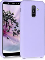 kwmobile telefoonhoesje voor Samsung Galaxy A6+/A6 Plus (2018) - Hoesje met siliconen coating - Smartphone case in lavendel