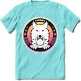 Saitama T-Shirt | Wolfpack Crypto ethereum Heren / Dames | bitcoin munt cadeau - Licht Blauw - XXL