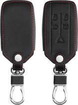 kwmobile autosleutel hoesje voor Jaguar 5-knops autosleutel Smart Keyless - Autosleutel behuizing in zwart / rood