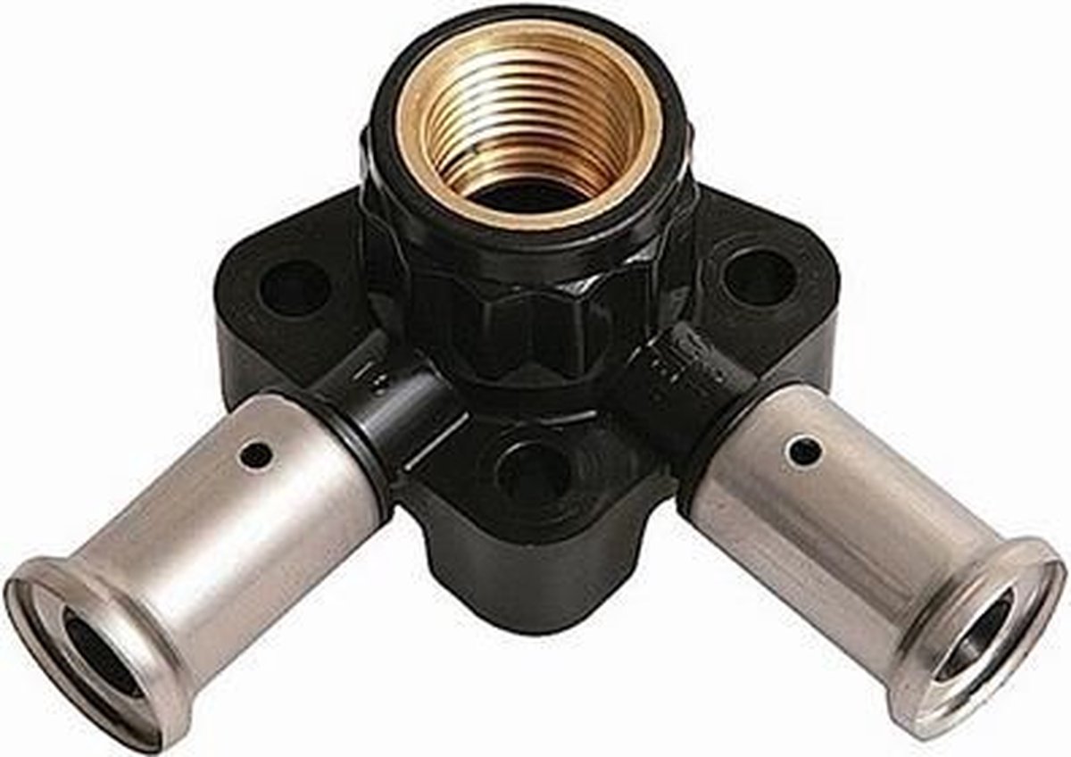Henco muurplaat dubbel pers - 1/2x20mm