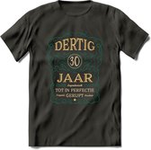 30 Jaar Legendarisch Gerijpt T-Shirt | Aqua - Ivoor | Grappig Verjaardag Cadeau | Dames - Heren | - Donker Grijs - XXL
