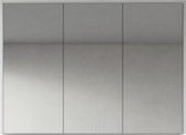 Badplaats Badkamerkast Cuba 100 x 16 x 70 cm - Hoogglans wit - Spiegelkast Badkamer