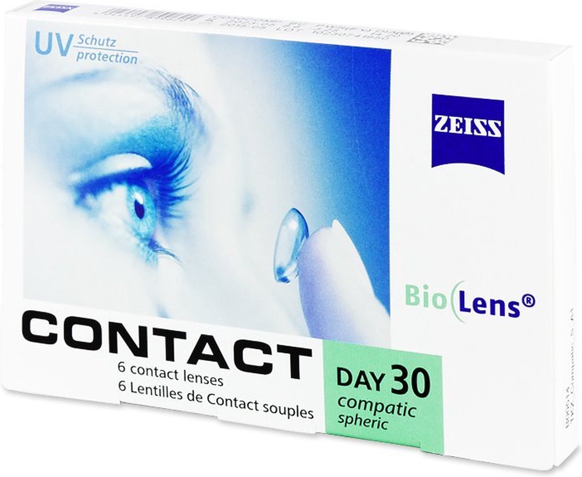 Carl Zeiss Contact Day 30 Compatic (6 lenzen) Sterkte: +2.00, BC: 8.60, DIA: 14.20