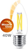 Philips LED WarmGlow filament kaars lamp dimbaar - E27 B35 3,4W 470lm 2200K-2700...