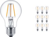 Voordeelpak 10x Philips Klassiek LEDbulb E27 A60 4.3W 827 Helder | Zeer Warm Wit - Vervangt 40W.