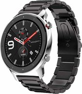 Stalen Smartwatch bandje - Geschikt voor  Xiaomi Amazfit GTR stalen band - zwart - 42mm - Horlogeband / Polsband / Armband
