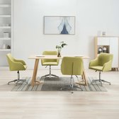 Decoways - Eetkamerstoelen draaibaar 4 stuks stof groen