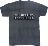 The Beatles Heren Tshirt -M- Abbey Road Sign Zwart