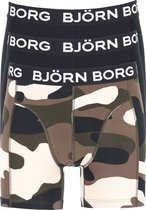 Björn Borg boxershorts Core (3-pack) - heren boxers normale lengte - zwart - camouflage print en zwart -  Maat: XL