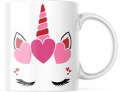 Valentijn Mok met tekst: VALENTINE UNICORN | Valentijn cadeau | Valentijn decoratie | Grappige Cadeaus | Koffiemok | Koffiebeker | Theemok | Theebeker