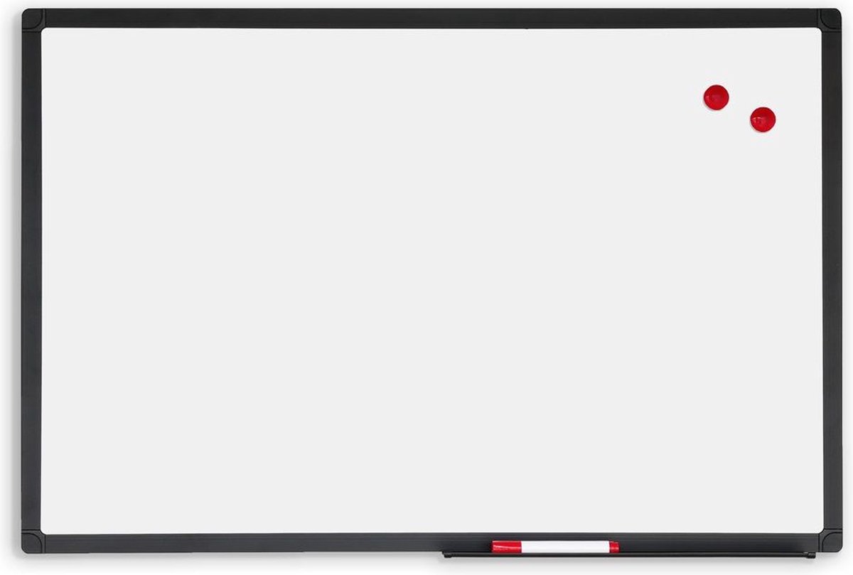 IVOL Whiteboard met zwart frame - Magnetisch - 60x90 cm thumbnail 2