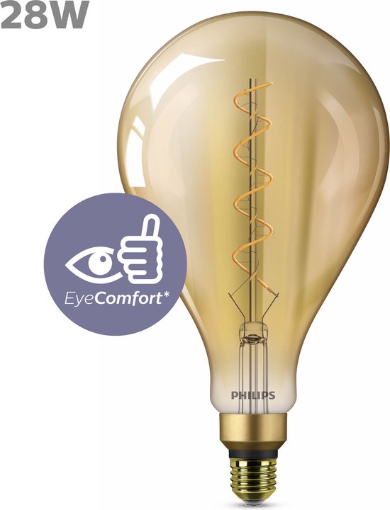 Ampoules Led  Philips E27 Giant Ampoule Led 6,5 W Doré Dimmable