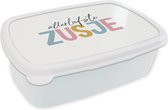 Broodtrommel Wit - Lunchbox - Brooddoos - Allerliefste zusje - Zusje - Quotes - Spreuken - Zussen - 18x12x6 cm - Volwassenen