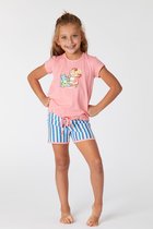 Woody pyjama meisjes - axolotl - roze - 221-1-BST-S/441 - maat 128