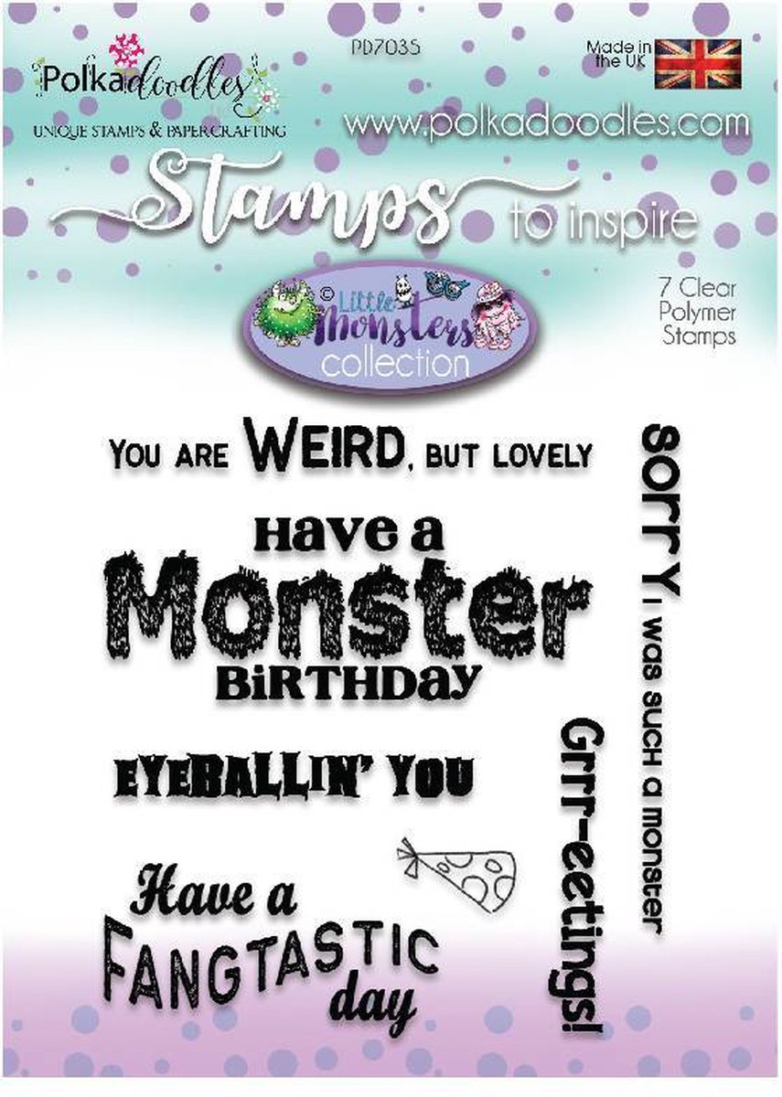 Little Monsters Monster Messages Clear Stamps (PD7035)