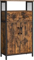 IN.HOMEXL - Carl - Opbergkast - Multifunctionele Dressoir - Industrieel Desing - Vintage Bruin - 108x30x60 cm