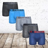 Gianvaglia effen katoenen jongens boxers 5-pak -Gianvaglia-92-104 -Boxershorts