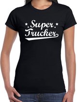 Super trucker t-shirt dames - beroepen / cadeau vrachtwagenchauffeur M