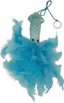Happy pet mermaid inktvis met veren blauw