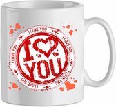 Mok 'I love you stempel' | Valentijn | Valentine | Kadootje voor hem| Kadootje voor haar | Liefde