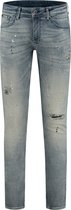 Purewhite - Jone 822 Distressed Heren Skinny Fit   Jeans  - Blauw - Maat 28
