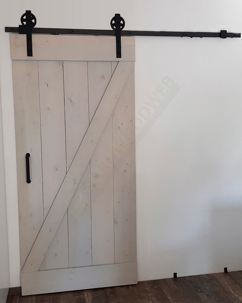 Système de rail pour porte coulissante Barnwoodweb - avec montage