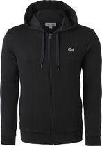 Lacoste heren hoodie sweatvest - met rits - zwart -  Maat: 6XL