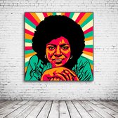 Pop Art Gloria Gaynor Poster in lijst - 90 x 90 cm en 2 cm dik - Fotopapier Mat 180 gr Framed - Popart Wanddecoratie inclusief lijst