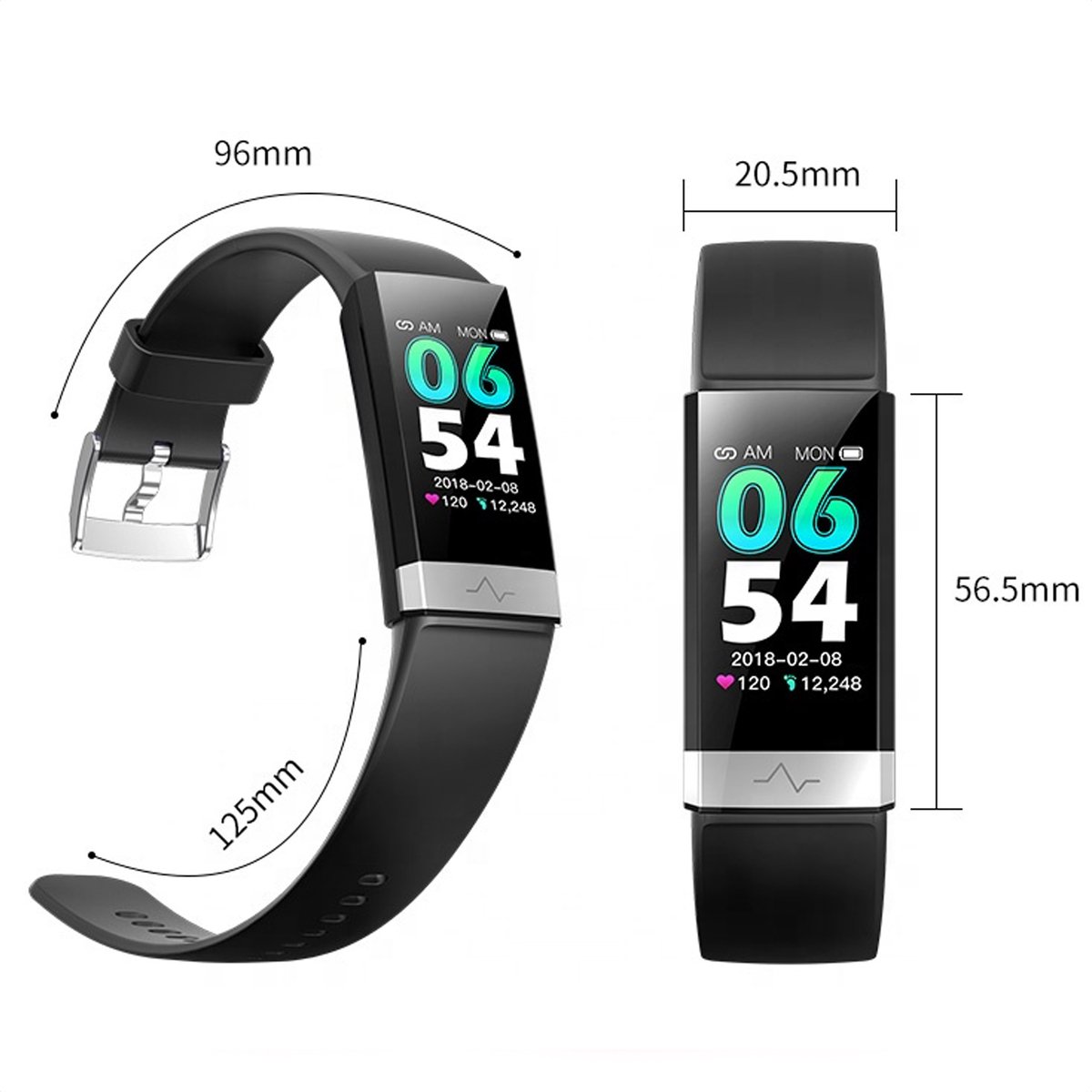 Smartwatch \u0026 Stappenteller V19 – Dames / Heren Sporthorloge – Blauw |  bol.com