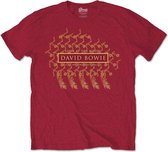 David Bowie Heren Tshirt -S- Phoenix Festival Rood