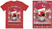 Five Finger Death Punch Heren Tshirt -XL- Zombie Kill Xmas Rood